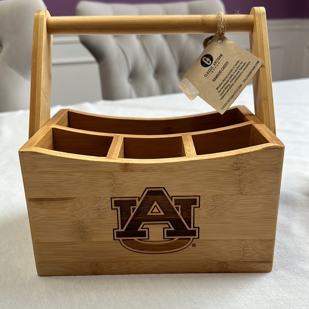 Classic artisan Auburn Bamboo Caddy NWT